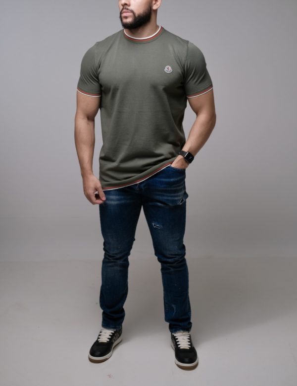 T-shirt Moncler Verde Militar - Image 2