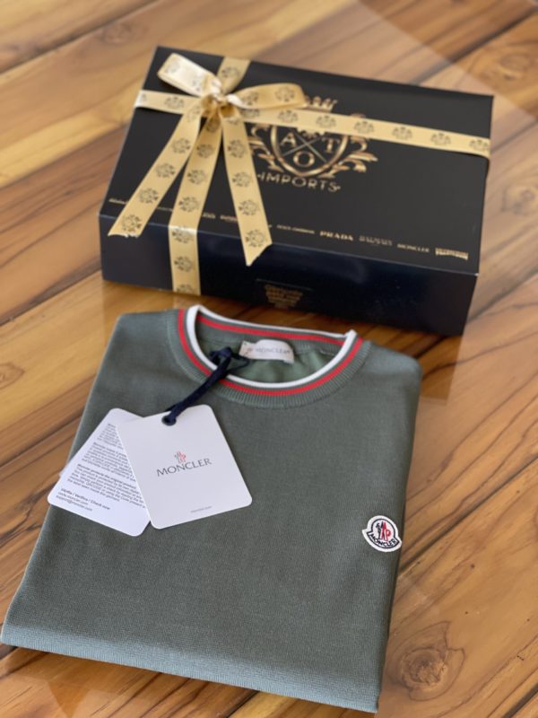 T-shirt Moncler Verde Militar - Image 4