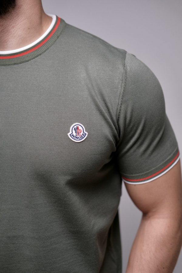 T-shirt Moncler Verde Militar - Image 3